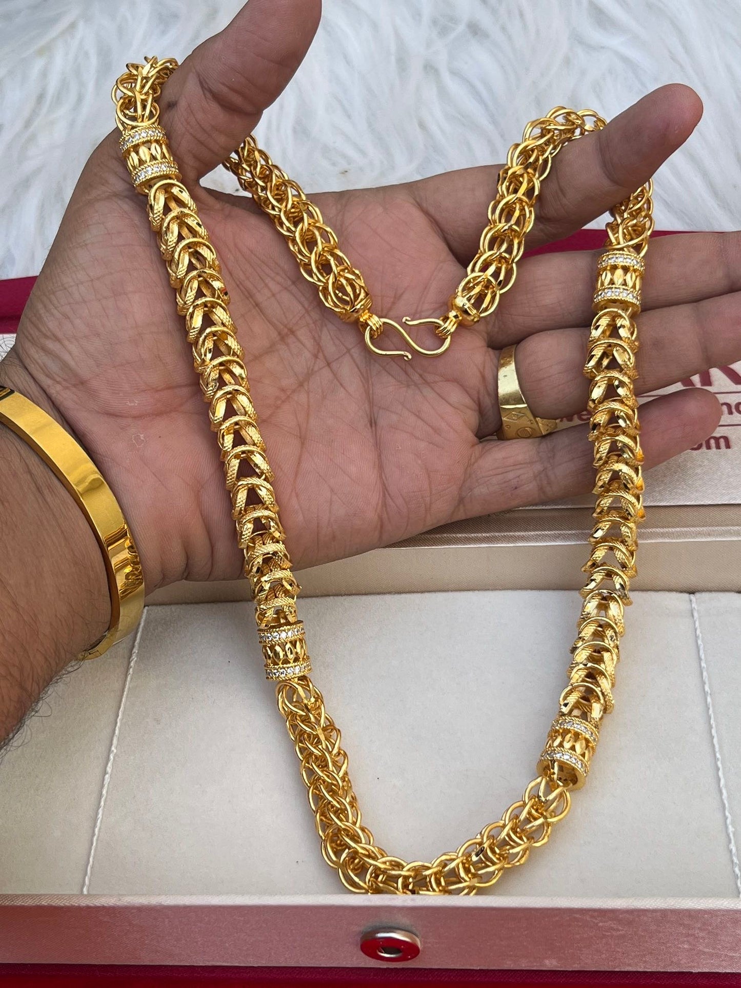 one gram gold daimond salang heavy deisgn chain