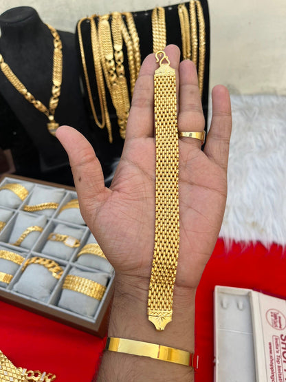 one gram gold plated slet deisgn bracelet