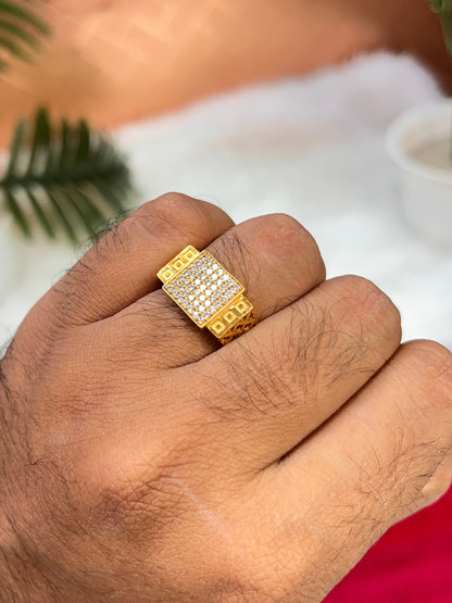 Gold plated premium daimond ring