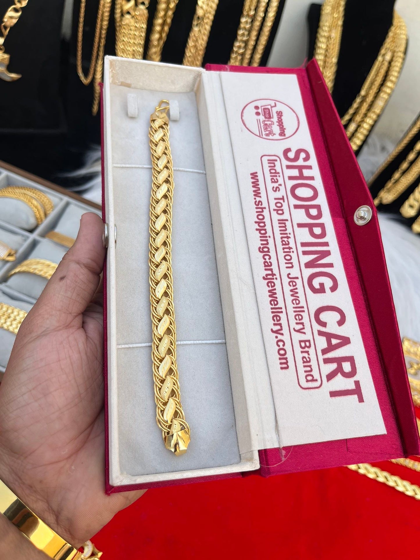 one gram gold plated lautos salang design bracelet