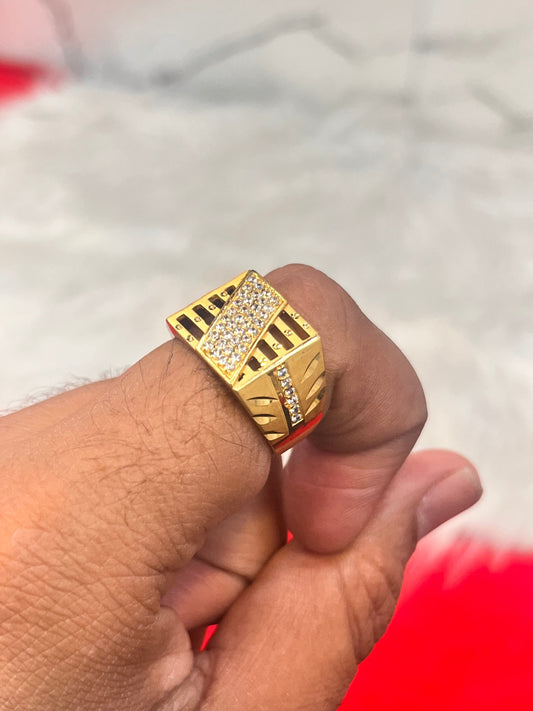 one gram gold plated daimond ring