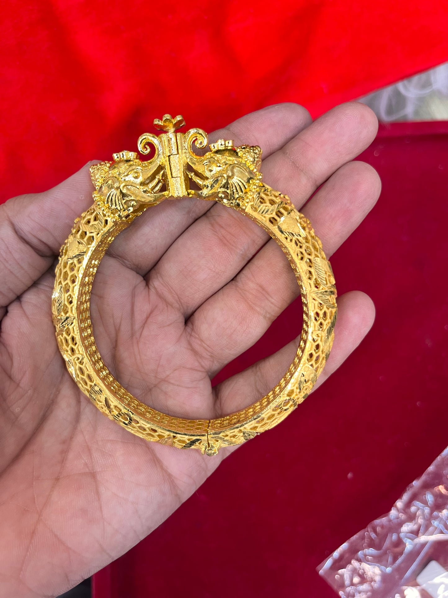 One gram gold plated Chandramukhi small kada