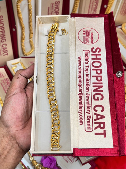 One gram gold plated kadi design bracelet