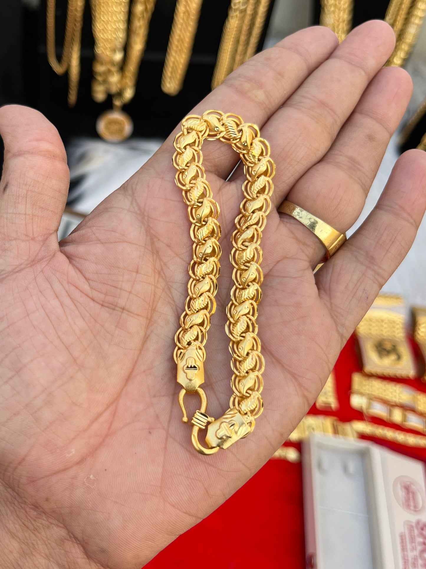 one gram gold plated lautos design bracelet