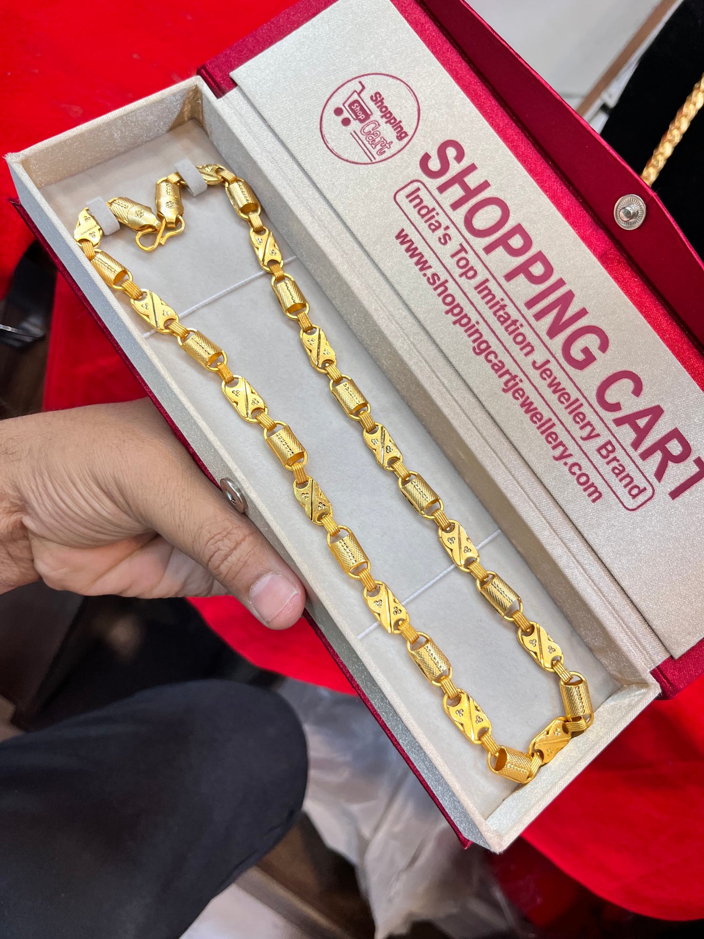one gram gold slim navabi new design chain