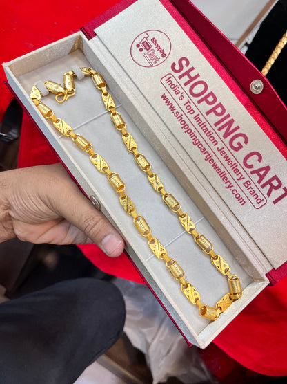 one gram gold slim navabi new design chain