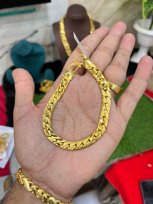 One gram gold plated premium smooth bracelet