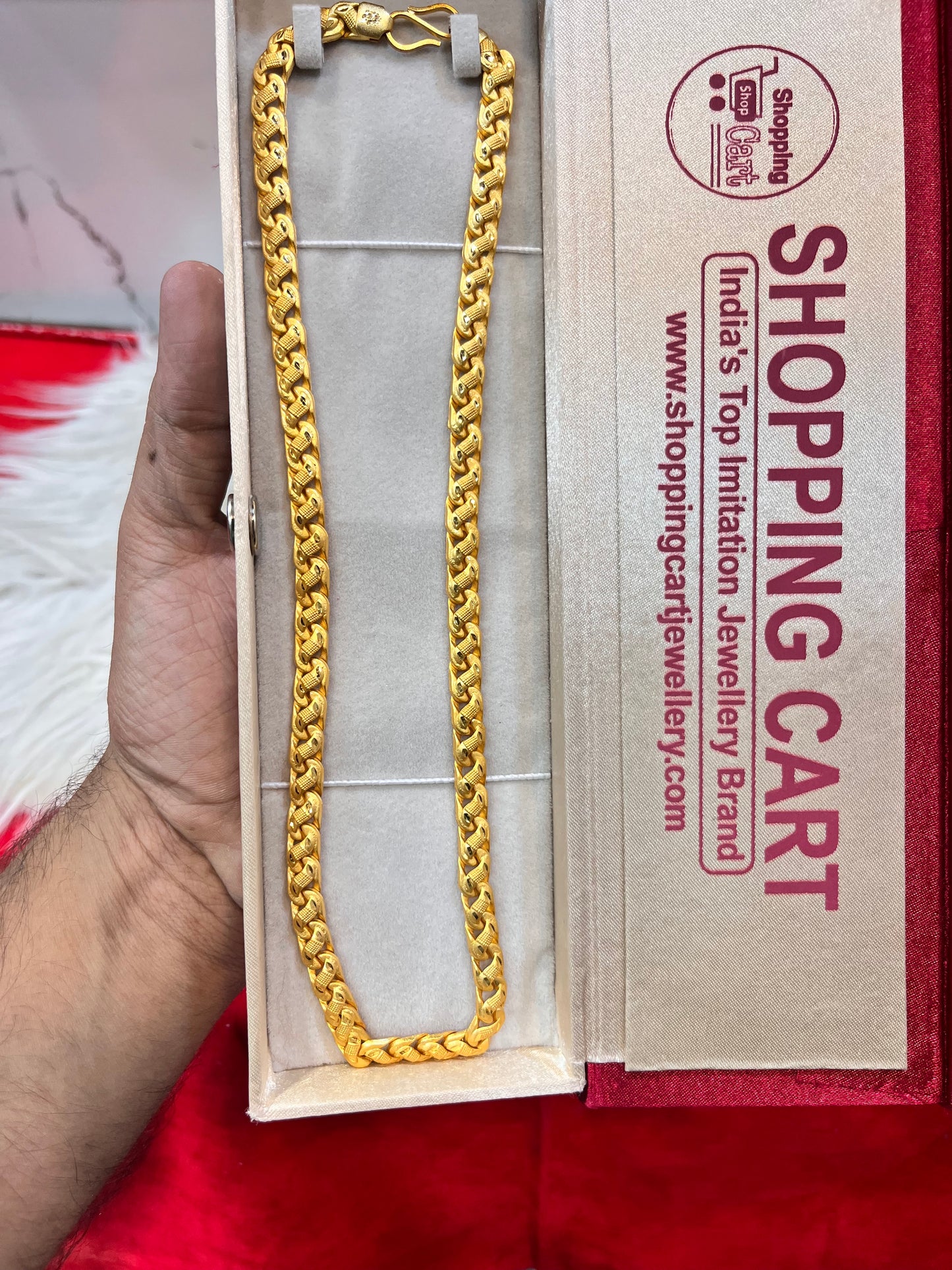 one gram gold plated gudik singapuri chain
