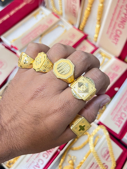 5pack of heavy round premium rings for men
