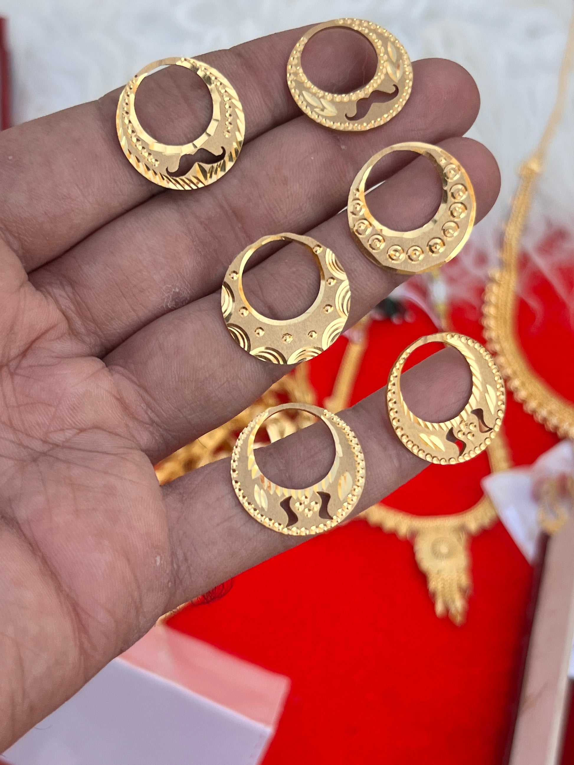 Men's gold plated premium moon earrings High quality golf