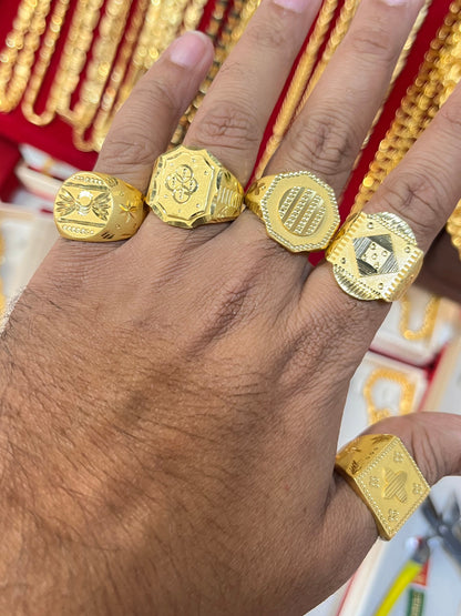 5pack of heavy round premium rings for men