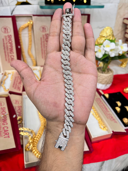 Silver plated fully daimond premium bracelet