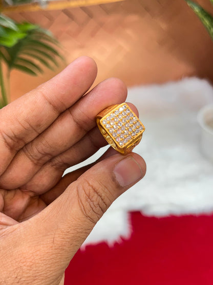 One gram gold plated daimond ring
