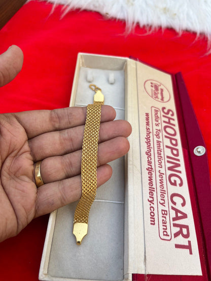 one gram gold plated slet deisgn bracelet