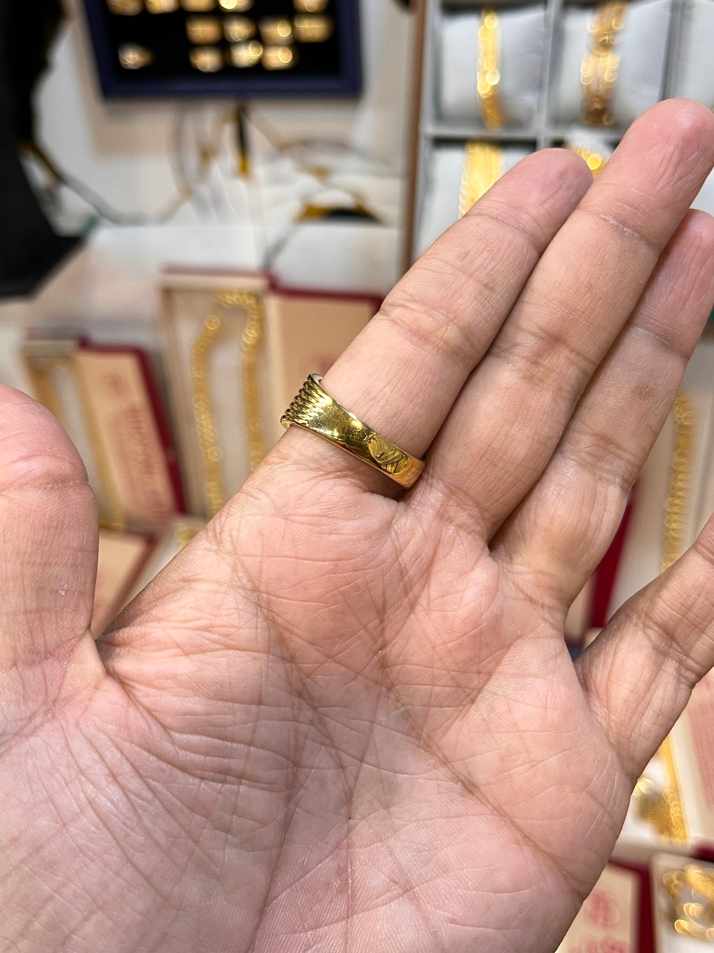 One gram gold plated premium black animal design ring