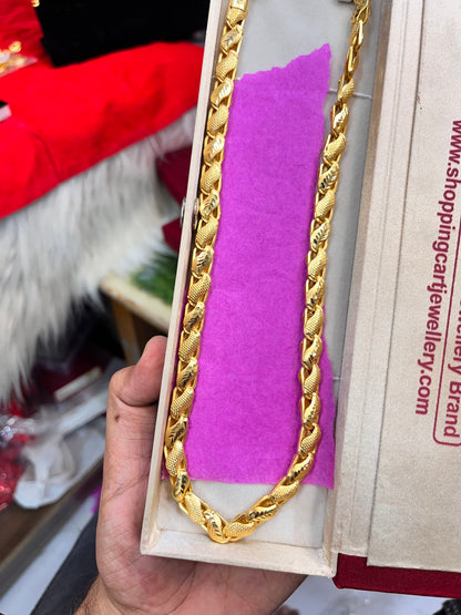 One gram gold plated slim design chain