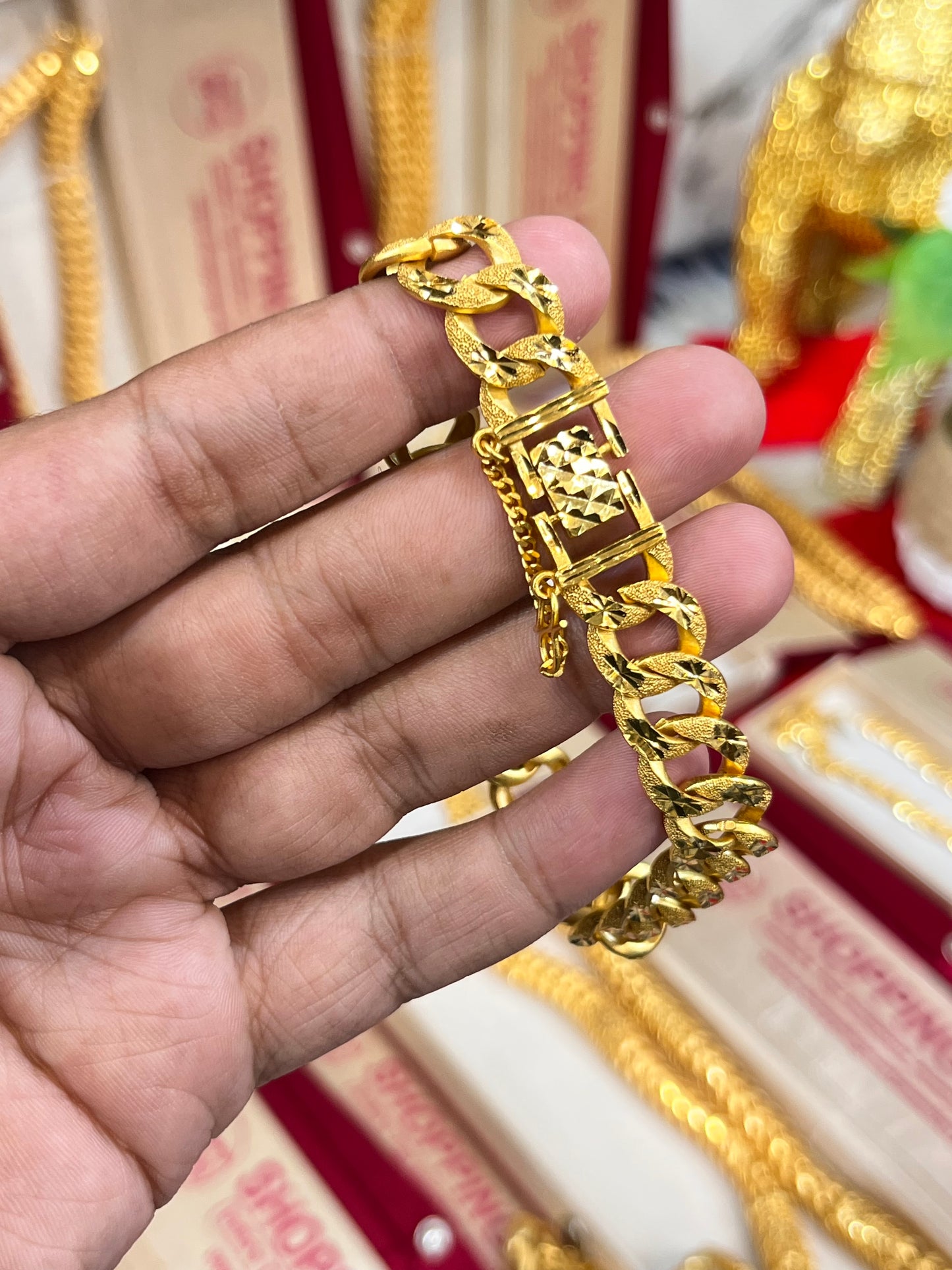 One gram gold plated kadi design bracelet