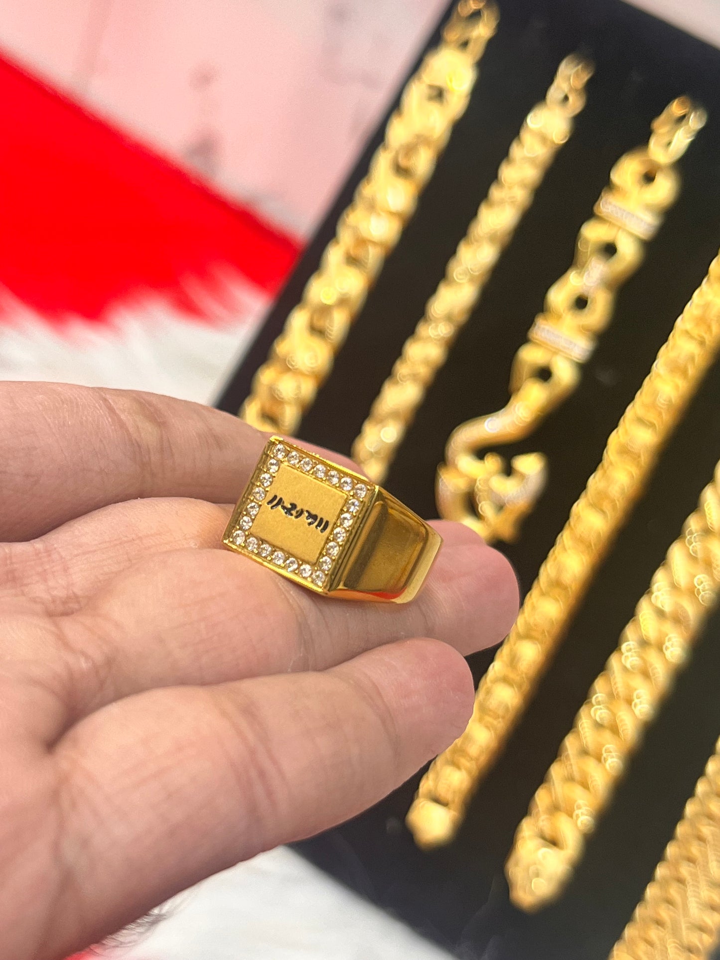 one gram gold plated ram design antitonishk ring