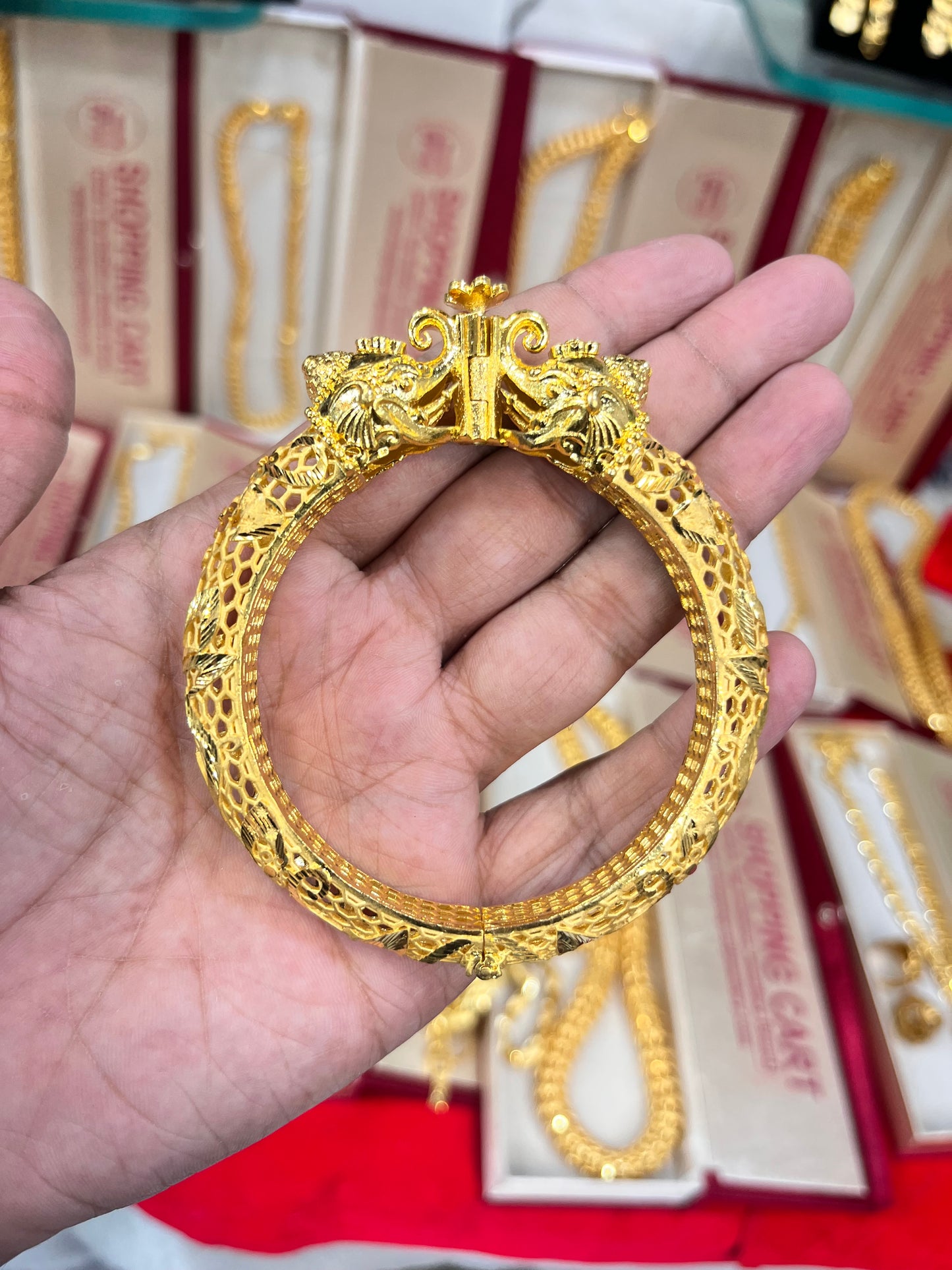 One gram gold plated Chandramukhi small kada