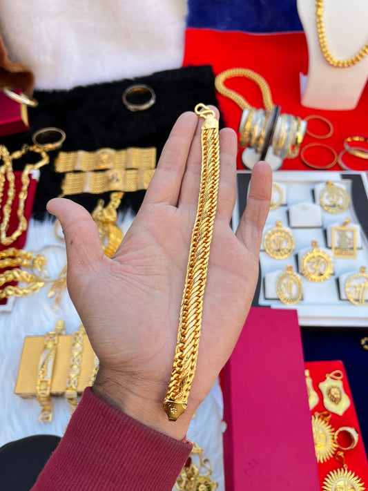 One gram gold plated premium reguler design bracelet