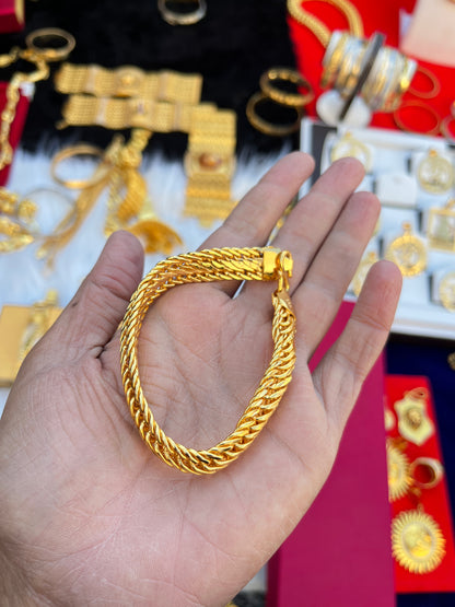 One gram gold plated premium reguler design bracelet