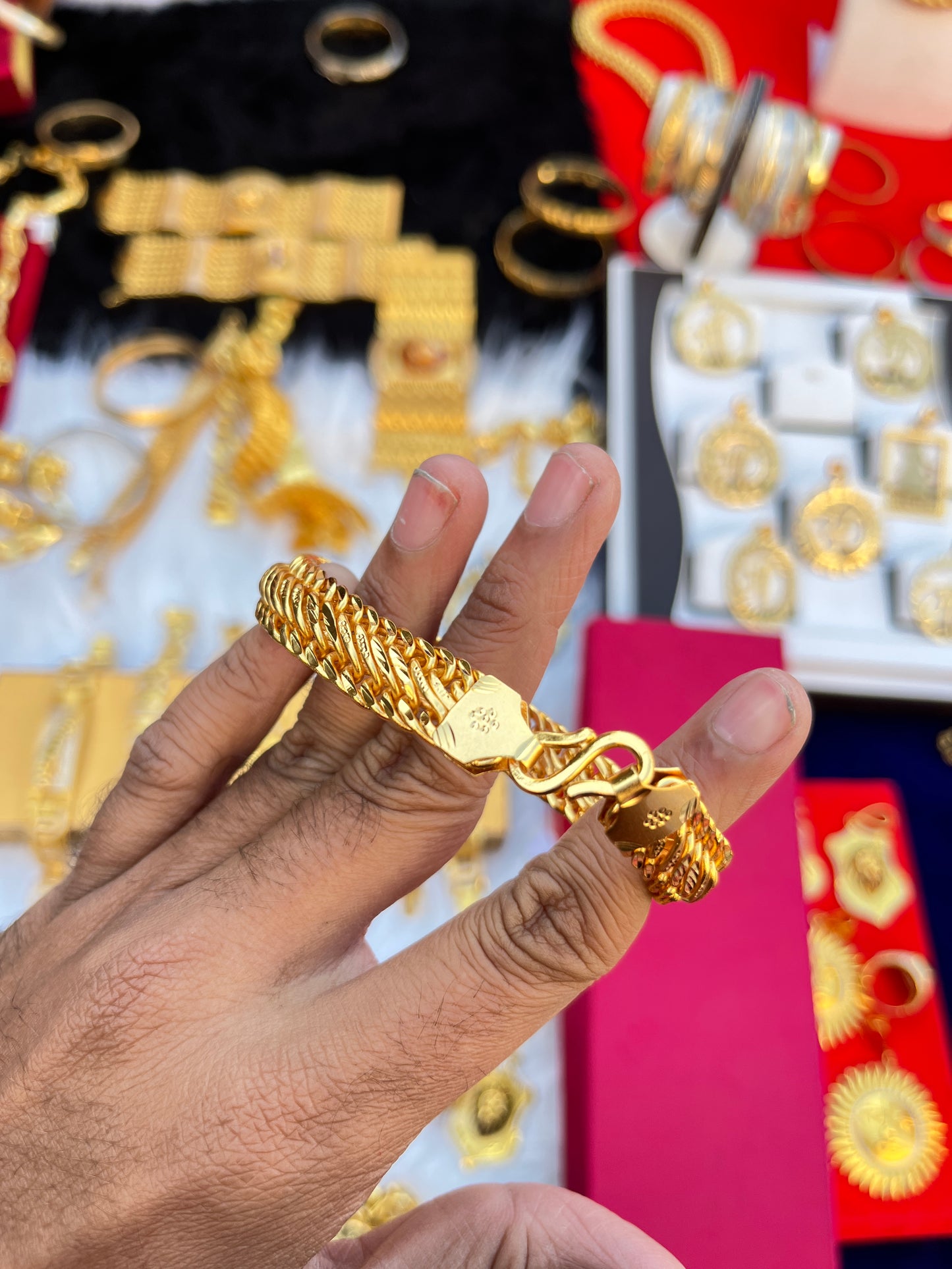 One gram gold plated premium reguler design bracelet