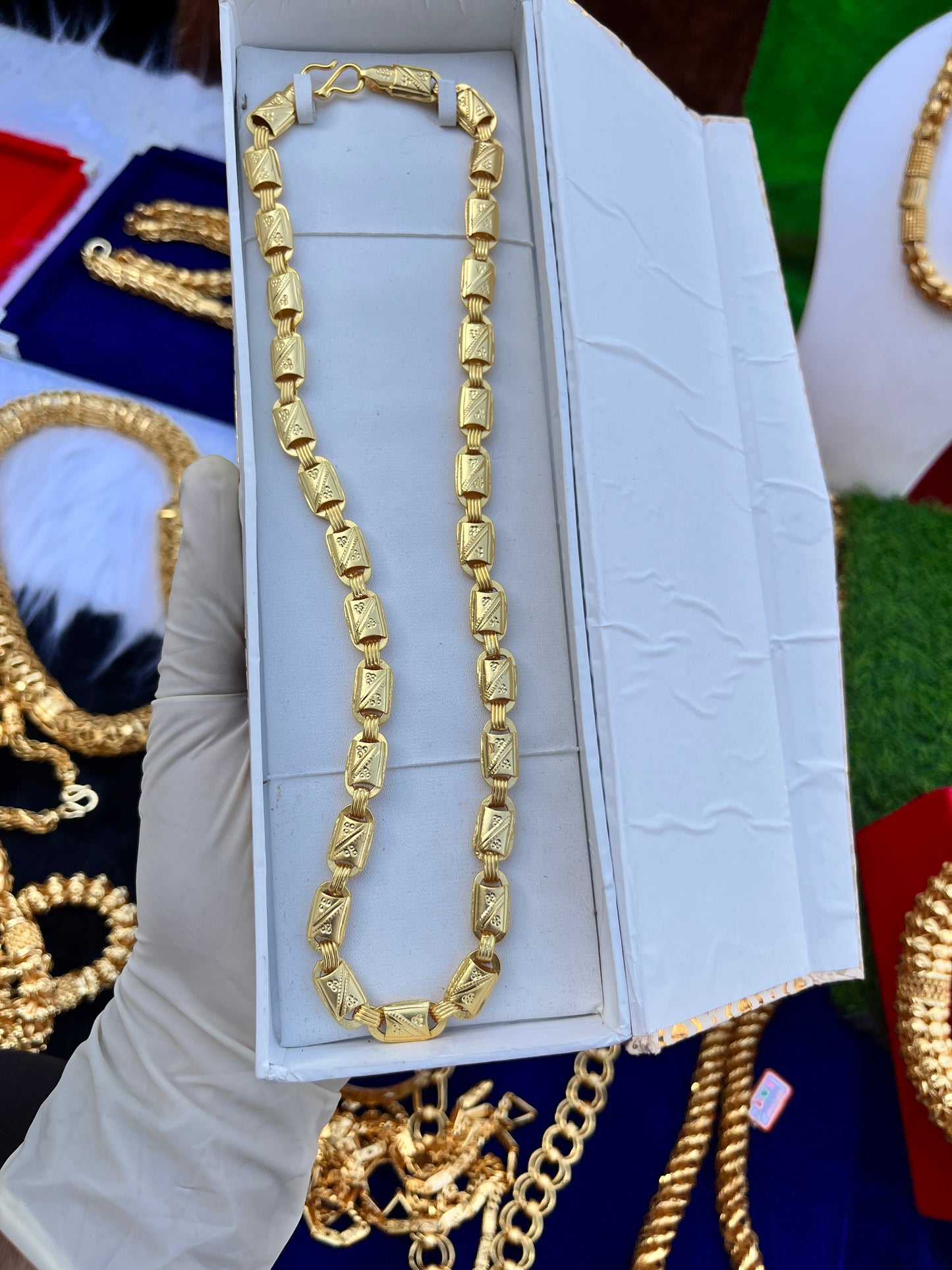 One gram gold plated premium od navabi design chain