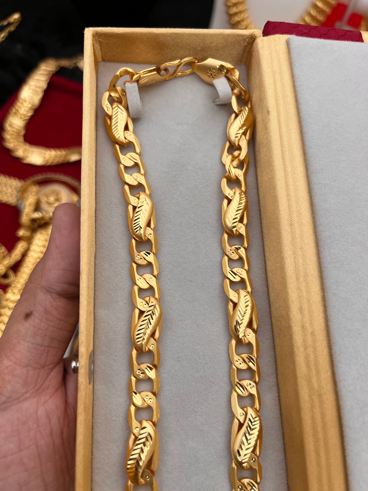 one gram gold heavy sachin design premium chain