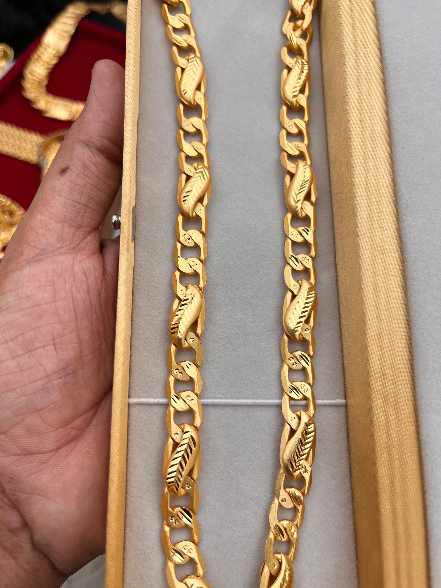 one gram gold heavy sachin design premium chain