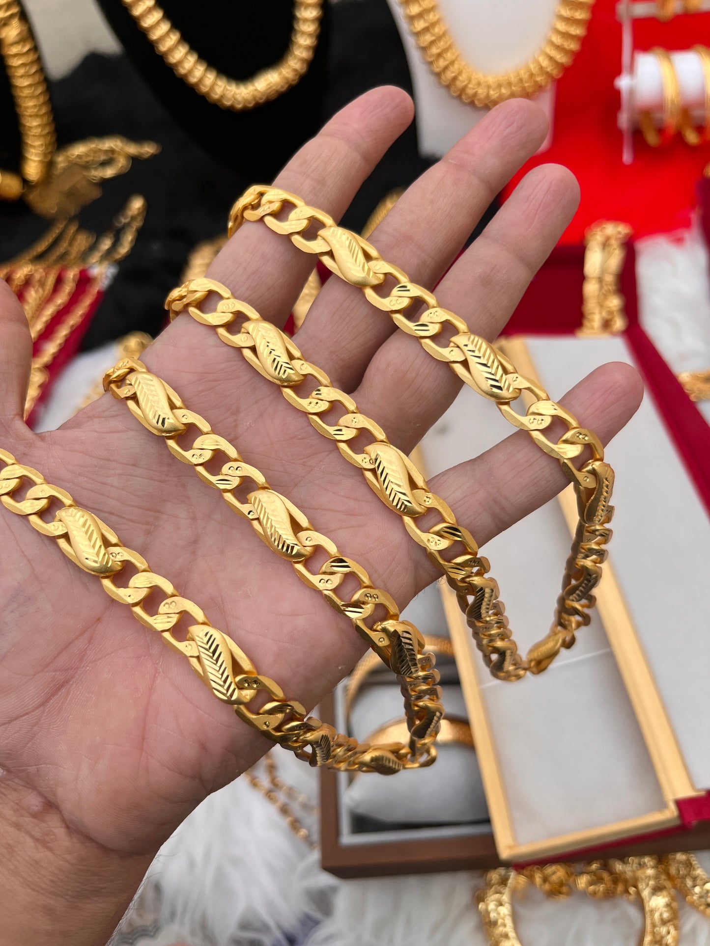 one gram gold heavy sachin design premium chain