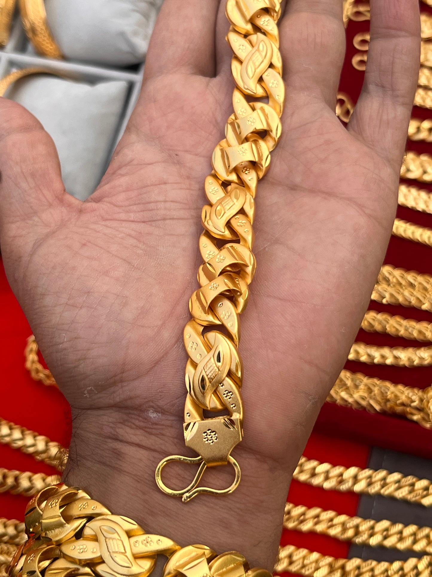 One gram gold plated premium gudik heavy bracelet for men