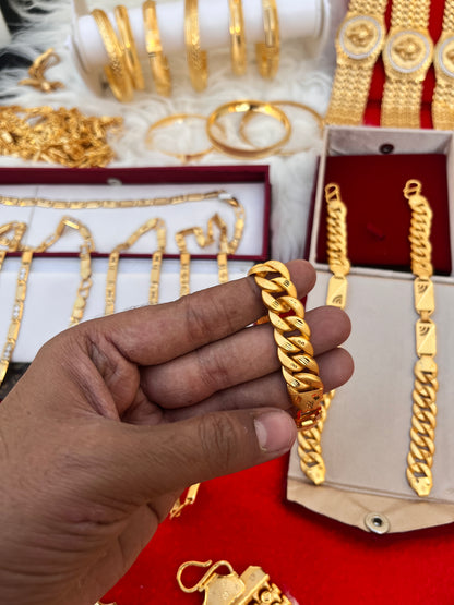 one gram gold premium navabi singapuri design bracelet