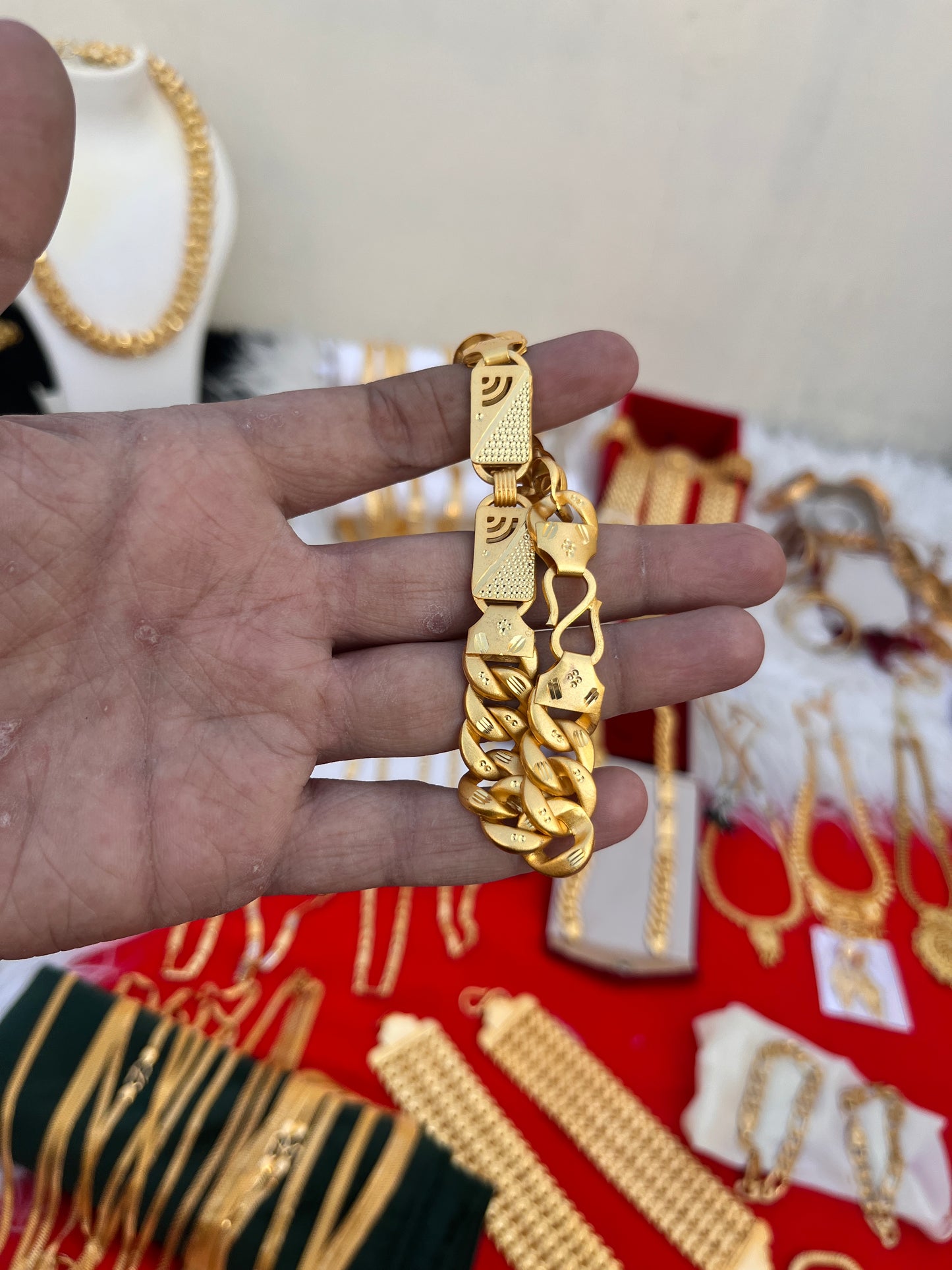 one gram gold premium navabi singapuri design bracelet