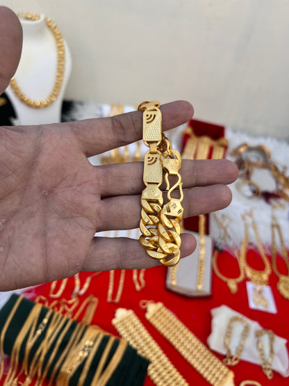 one gram gold premium navabi singapuri design bracelet