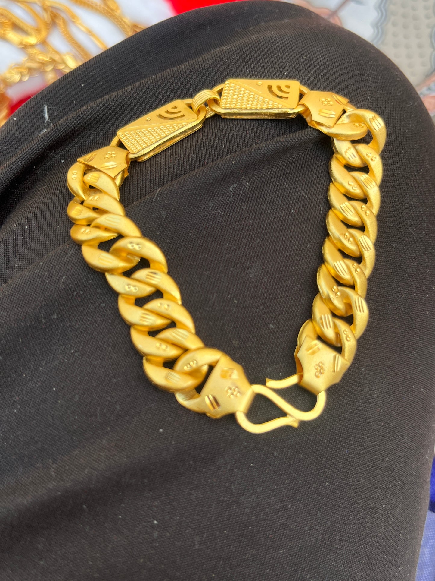 one gram gold premium navabi singapuri design bracelet
