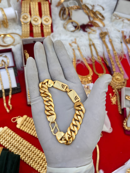 one gram gold premium navabi singapuri design bracelet