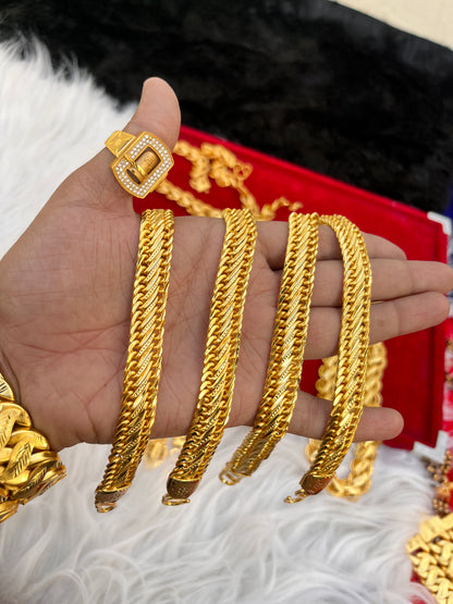 one gram gold premium reguler design bracelet for men