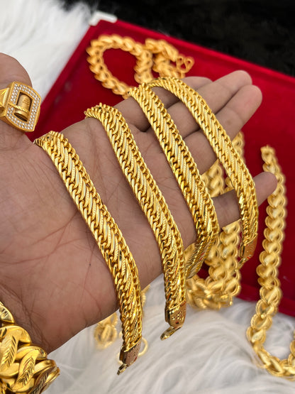 one gram gold premium reguler design bracelet for men