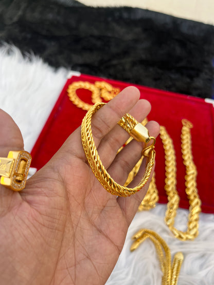 one gram gold premium reguler design bracelet for men