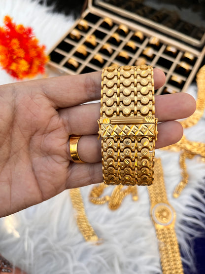 one gram gold ganesh ji daimond bracelet