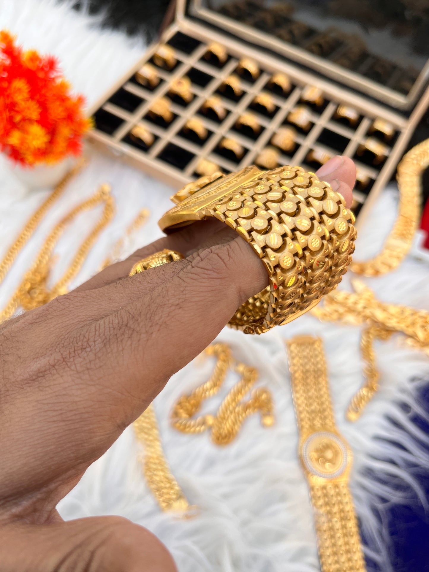 one gram gold ganesh ji daimond bracelet