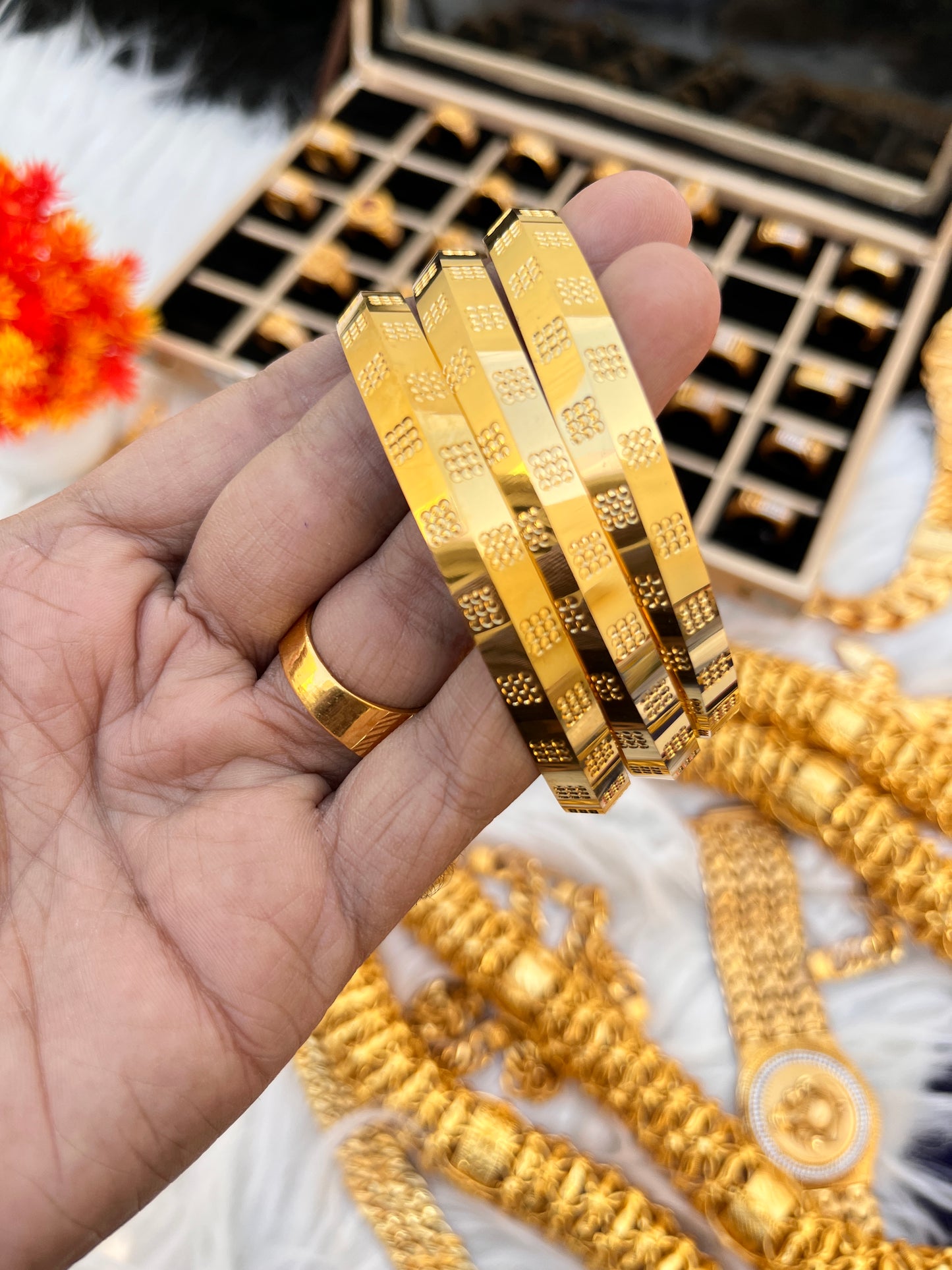 one gram gold premium nakshi design kada