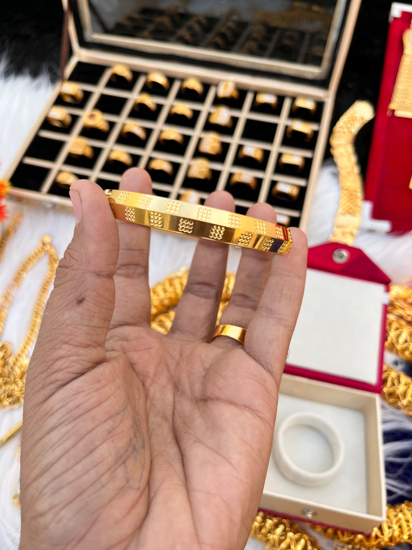 one gram gold premium nakshi design kada