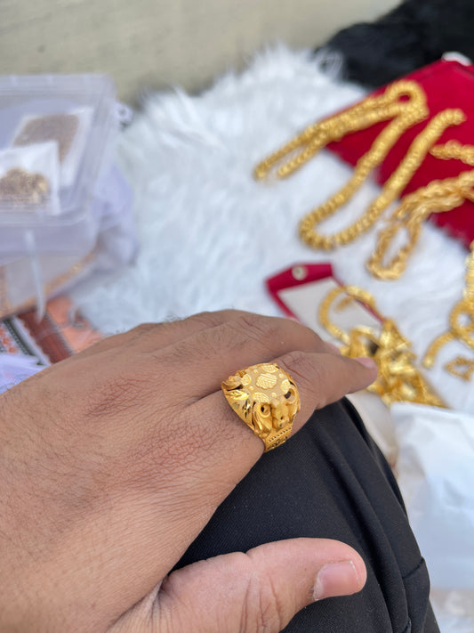 one gram gold premium rajwadi design ring