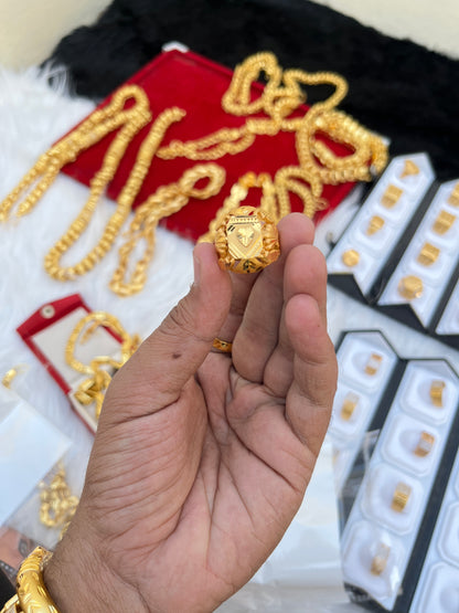 one gram gold premium rajwadi design ring