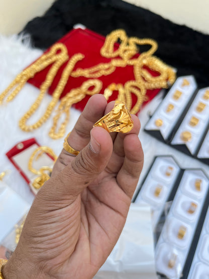 one gram gold premium rajwadi design ring