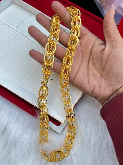 Men's Gold Plated Heavy Indo Design Chain