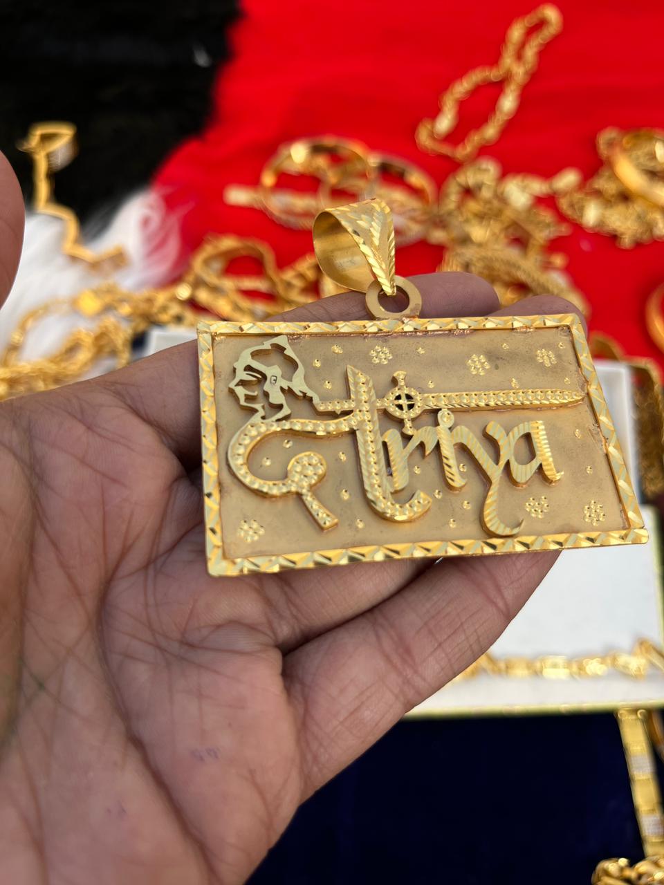 Gold Plated Shatriya Big Pendent