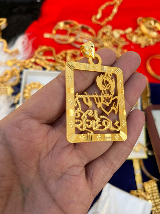 Gold Plated Ranchor Design Krishna Pendent