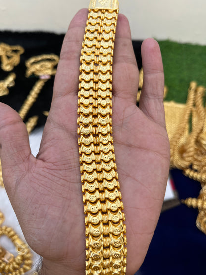 Gold Plated Unique Men's Bracelet